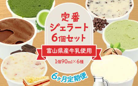 【6ヶ月定期便】【Himi Gelato】定番ジェラート6個セット いちご ピスタチオ ミルク チョコレート 抹茶 チョコチップ アイス アイスミルク