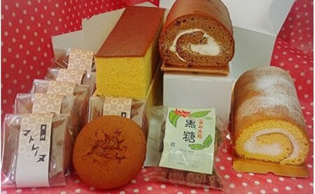 みなみの島の黒潮セット（大） A098-001 焼き菓子 黒糖 マドレーヌ カステラ ロールケーキ 奄美 卵 養鶏農家