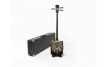 【専門職人が魂を込めた逸品】真壁型 奄美三味線（黒塗り） A033-004 三味線 楽器 奄美 シマ唄 手作り 民謡 ケース付き 替糸 音楽 伝統 奄美 鹿児島 奄美大島