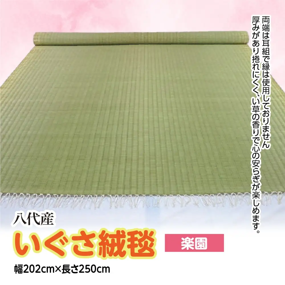 いぐさ絨毯【楽園】幅202cm×長さ250cm 八代市産