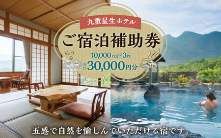 九重星生ホテル ご宿泊補助券 3万円分(1万円×3枚)