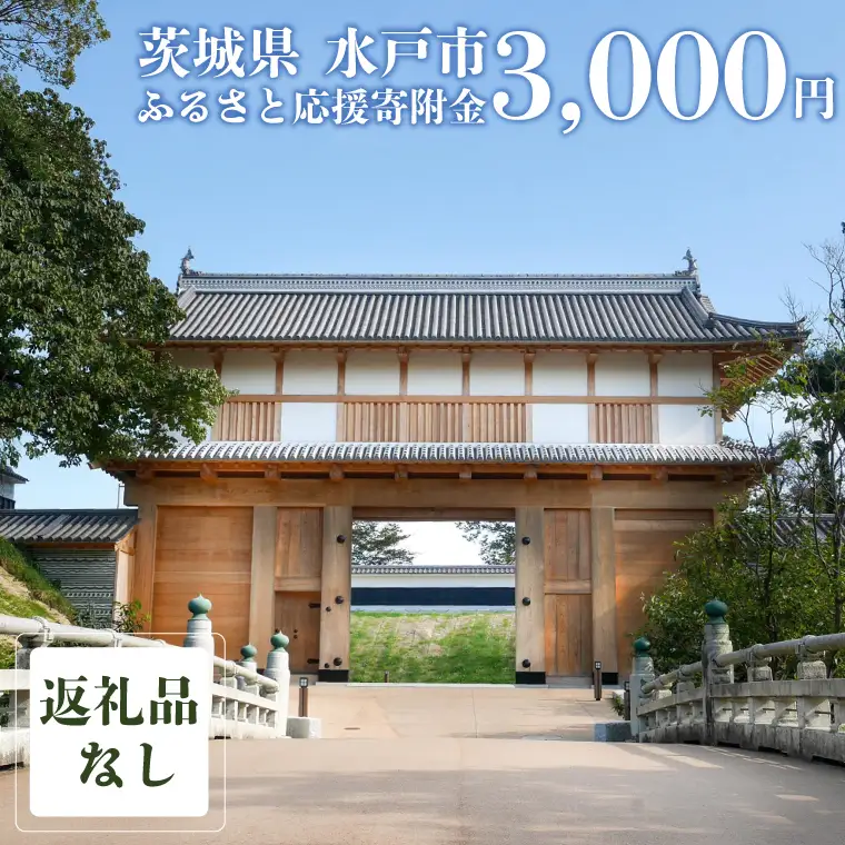 【返礼品なし】 茨城県 水戸市 ふるさと応援寄附金 ( 3,000円 )(GT-2)