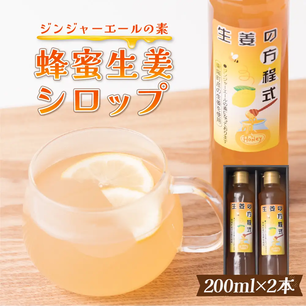 生姜の方程式 合計400ml (200ml×2本) 蜂蜜生姜シロップ ジンジャーエールの素 しょうが ショウガ 温活 冷え対策 ドリンク 熊本県 八代市