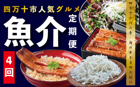 26-411．【4ヵ月連続定期便】四万十市人気魚介返礼品を集めた定期便