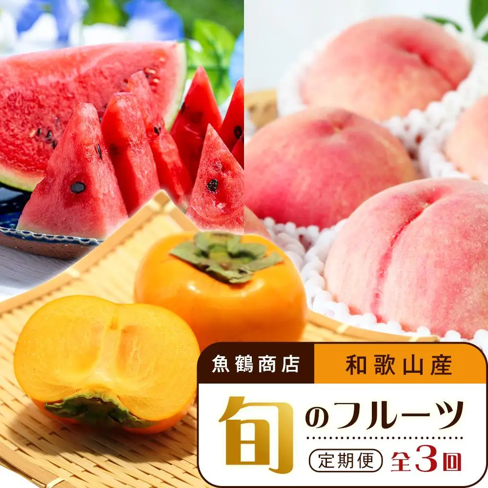 【6・8・10月 全3回】和歌山産 旬のフルーツのお楽しみ 定期便 【魚鶴商店】【UT112】