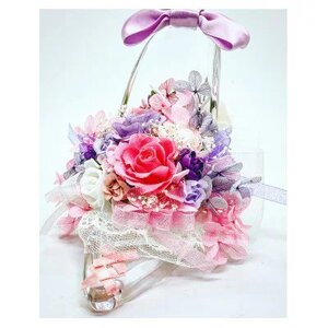 プリザーブドフラワー fleur misakiのガラスの靴シリーズ 「プリンセスのガラスの靴、ラプンツェル仕様」 ／ お祝い インテリア 雑貨 花 アレンジ プレゼント ギフト 奈良県 田原本町