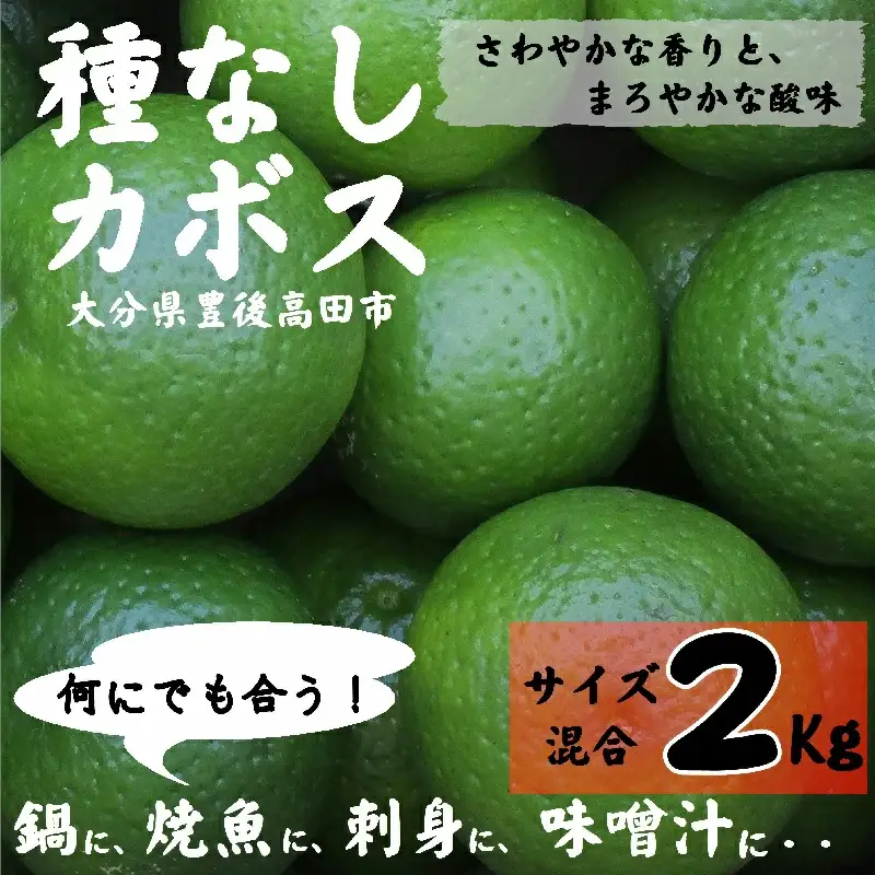 0B1-17 種なしカボス2kg(サイズ混合)
