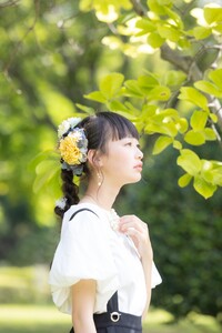 760 コサージュと髪飾りのフラワーアクセサリーセット（イエロー系）
