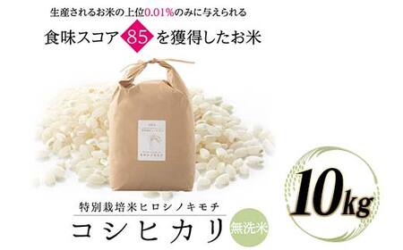 特別栽培米 コシヒカリ ヒロシノキモチ 無洗米 10kg ブランド米 銘柄米 国産 米 お米 日本米 ギフト 贈り物 備蓄 防災 食品 陽咲玲 はるざれ F6T-920