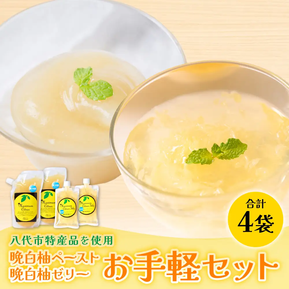 熊本県 八代市産 晩白柚ペースト「マキシト」& 晩白柚ゼリー「マキシトゼリー」『お手軽セット』（合計860g） ばんぺいゆ 柑橘 手作り