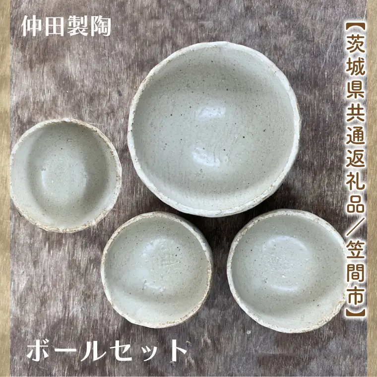 【数量限定】笠間焼　ボールセット（深ボール1個＆ボール小3個）【茨城県共通返礼品/笠間市】（GL-2）