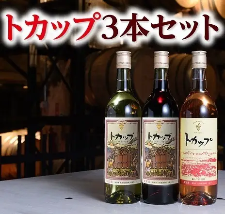 十勝ワイン トカップ3本セット（赤・白・ロゼ）国産ワイン 北海道ワイン 赤ワイン 白ワイン ロゼ セット 北海道池田町