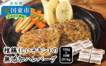 椎鶏（しいチキン）の無添加ハンバーグ1kg _10127Z