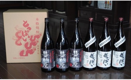 本格麦焼酎「とっぱい＆喜納屋」の１升瓶を豪快に６本！・通 _29010C