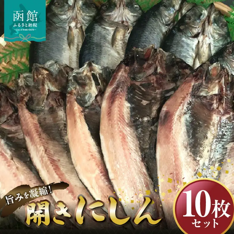 開きにしん10枚セット「函館山崎水産」 にしん 開にしん 丸干しにしん 魚 海鮮 焼き魚 干物 北海道 函館市 ふるさと納税 お取り寄せ 送料無料_HD061-008