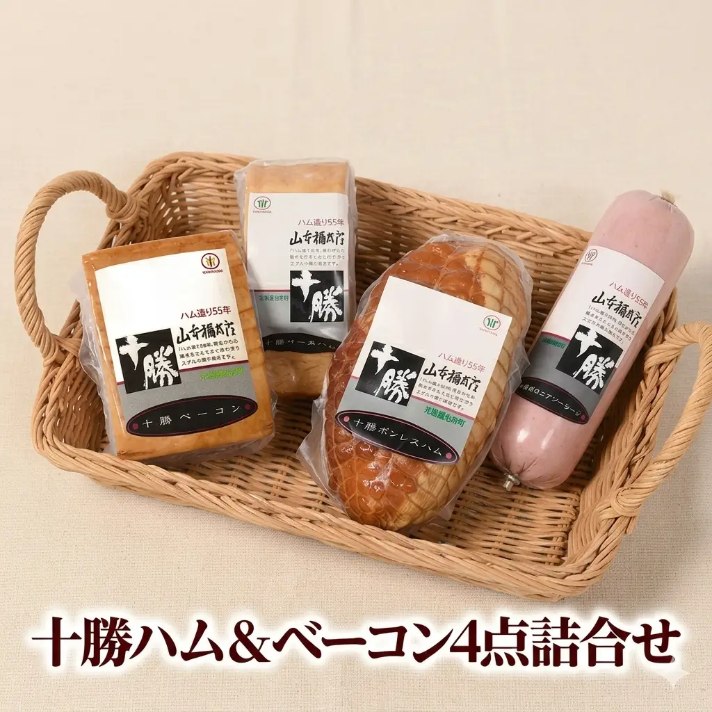 【北海道】十勝ハム&ベーコン4点詰合せ ハム ベーコン 詰め合わせ 国産ハム 国産ベーコン 詰合せ