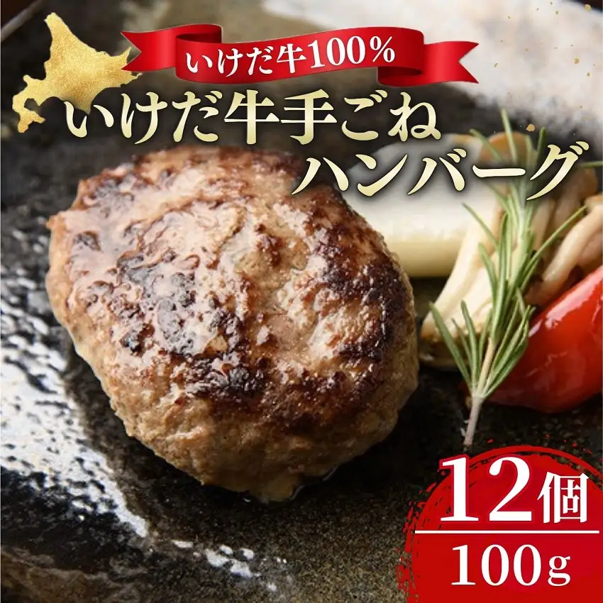 【北海道】受賞歴あり！「いけだ牛」ハンバーグ12個 ハンバーグ 牛肉ハンバーグ ワイン牛肉