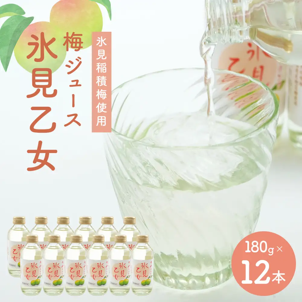 梅ドリンク 氷見乙女（12本セット）｜ 富山県固有種 稲積梅使用 梅ドリンク