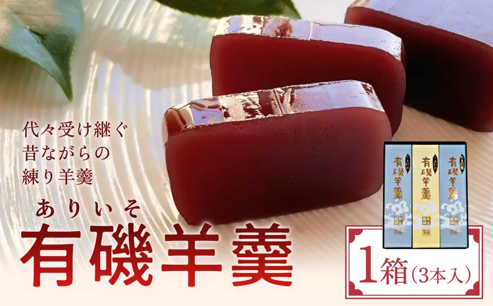 有磯羊羹（ありいそようかん）3本入　