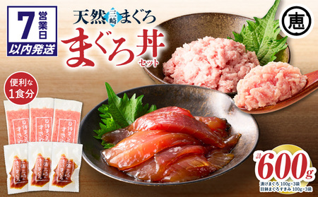 ＜選べる配送月＞三崎まぐろ 2度おいしい まぐろ2色丼 セット 600g（各100g×3P） M020-018 冷凍 マグロ 【 まぐろ専門の卸問屋です 】