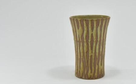 京焼 ビアグラス 遙白釉 木賊紋 ふち返り （ ピスタチオグリーン ）1個 ビール グラス コップ グリーン 緑 レンジ 食洗器 OK カップ 贈答 ギフト プレゼント