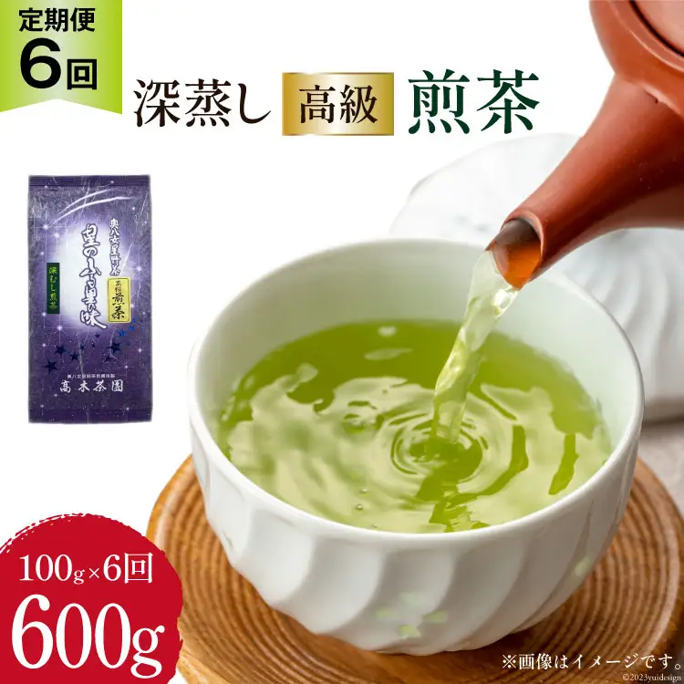 【 6回 定期便 】 茶 深蒸し 高級 煎茶 (深蒸し茶) 100g×1袋×6回 [ ベネフィス 福岡県 筑紫野市 21760996]