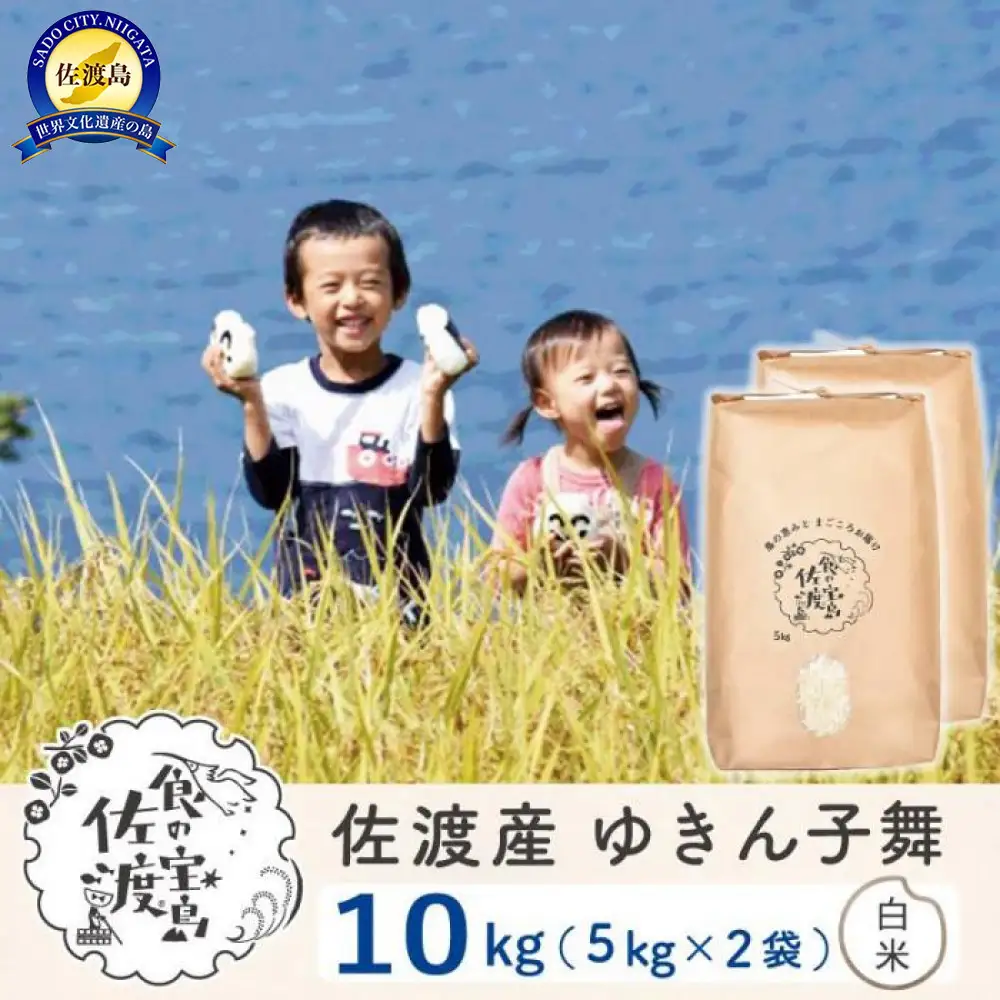 佐渡島産ゆきん子舞 白米10Kg（5Kg×2袋） 令和7年 ～農薬5割減～