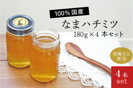 なまハチミツ180g　4本セット【2026年6月中旬以降発送予定