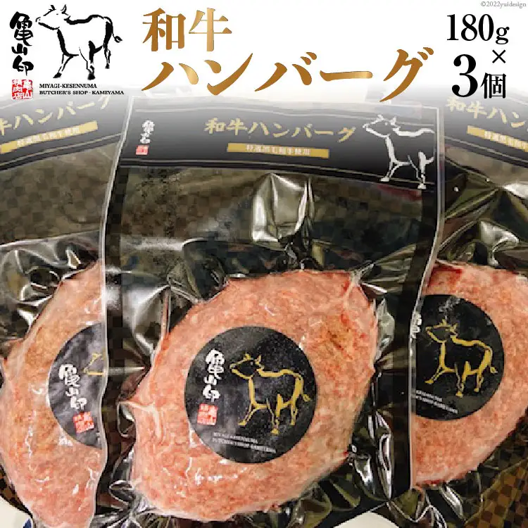 和牛ハンバーグ 3個 セット 180g ×3個 [気仙沼市物産振興協会 宮城県 気仙沼市 20565240]