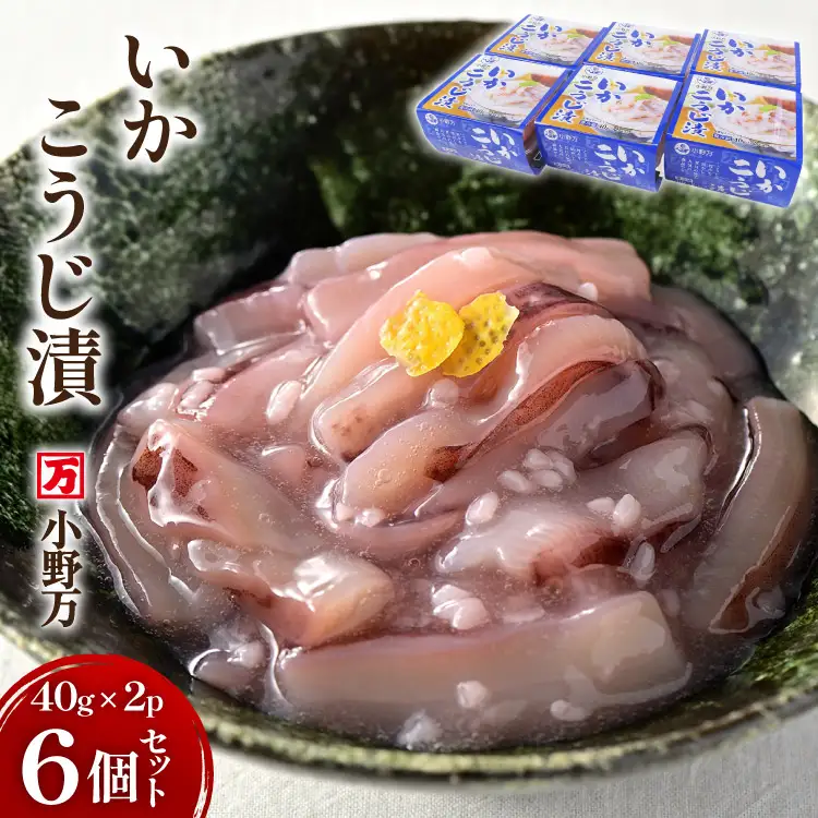 いかこうじ漬 40g×2P 6個セット [小野万 宮城県 気仙沼市 20565720]