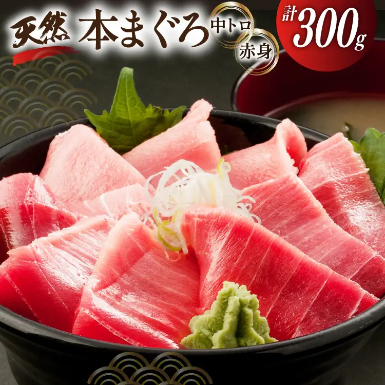 昭福丸の天然本まぐろ (中トロ･赤身) 各150g 計300g [臼福本店 宮城県 気仙沼市 20566155]