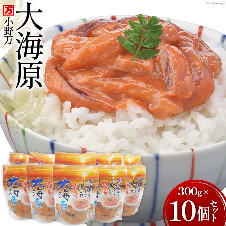 海の恵みをじっくり仕込んだ塩辛 大海原 300g 10個セット [小野万 宮城県 気仙沼市 20565161]