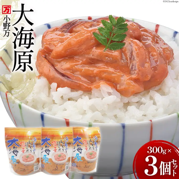 海の恵みをじっくり仕込んだ塩辛 大海原 300g 3個セット [小野万 宮城県 気仙沼市 20564654]