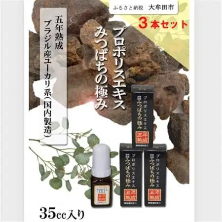 プロポリスエキスみつばちの極み　35cc×3本セット　5年熟成_惣菜・加工品   _【1445877】