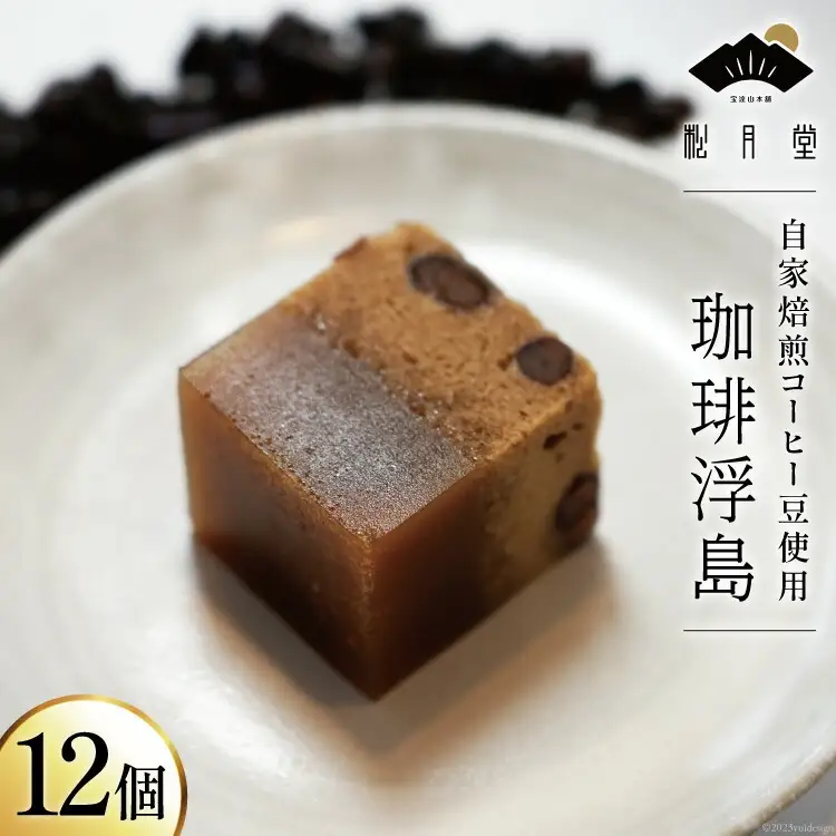 【自家焙煎珈琲豆使用】珈琲浮島 12個入 [宝達山本舗 松月堂 石川県 宝達志水町 38600586]