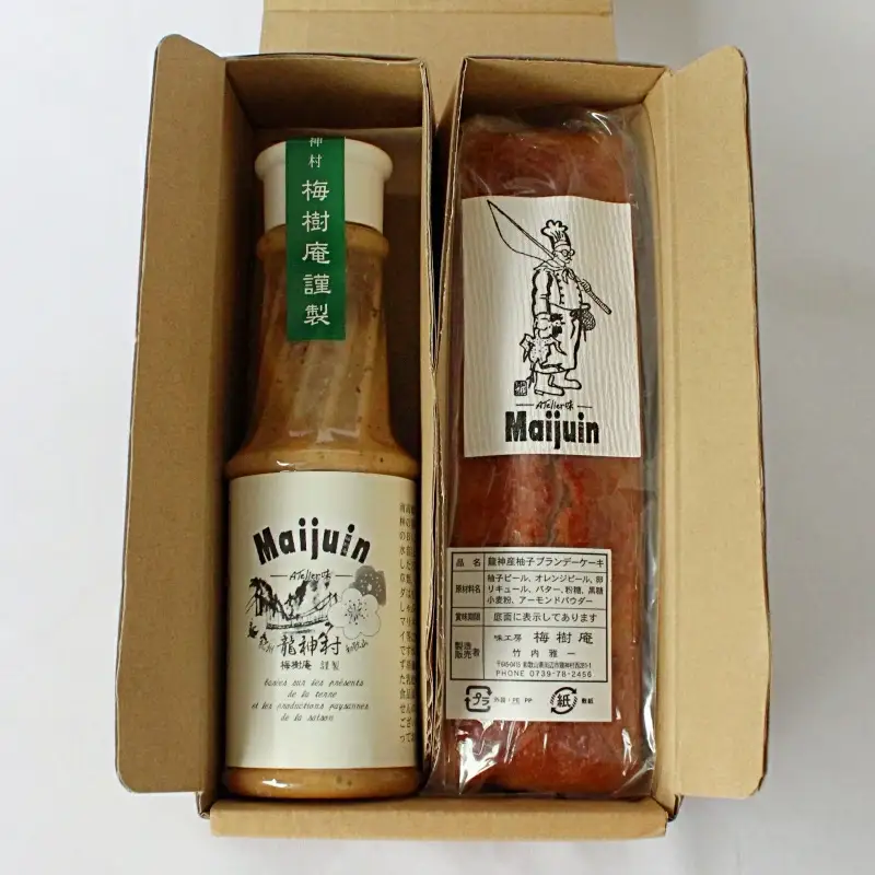 南高梅ドレッシングと龍神柚子ケーキのセット / 詰め合わせ 調味料 おやつ 洋菓子 冷蔵 ギフト お取り寄せ 和歌山県 田辺市 【mei005】