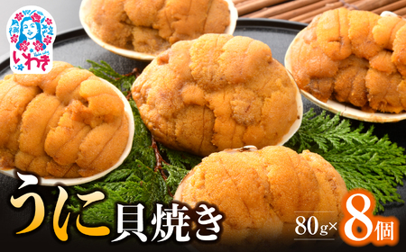 いわき加工の馬目商店うに貝焼き　8個入