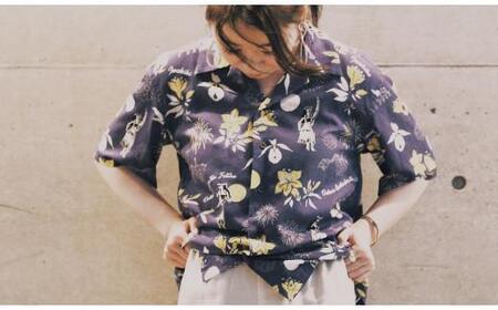 いわき市発D2Cアロハシャツ「yourmood」（オープンカラー）　NAVY_1サイズ