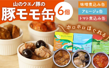 豚モモのおつまみ 缶詰 6個セット  計660g / アヒージョ トマト煮込み 味噌煮込み 国産豚  長期保存 キャンプ アウトドア / 大村市 / 株式会社上野養豚[ACBH002]