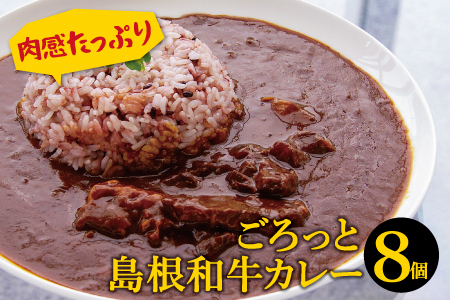 ごろっと島根和牛カレー（8個）【カレー 8個 1食 220g レトルト食品 レトルトカレー レトルト ビーフカレー 中辛 肉 和牛 しまね和牛 詰め合わせ セット 備蓄用 災害備蓄 島根県 大田市】
