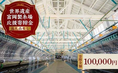 ＼世界遺産!!／ 富岡製糸場 応援寄附金 100,000円分（返礼品なし） F20E-949