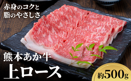 熊本あか牛 上ロース 約500g 合同会社たべたせいか《30日以内に出荷予定(土日祝除く)》熊本県 菊池市 肉 牛肉 お肉 和牛 あか牛 ロース スライス すき焼き しゃぶしゃぶ 熊本県産 冷凍 送料無料