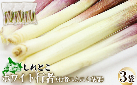 行者にんにくホワイト行者×3袋（茎部）【2001201】 | 北海道中標津町