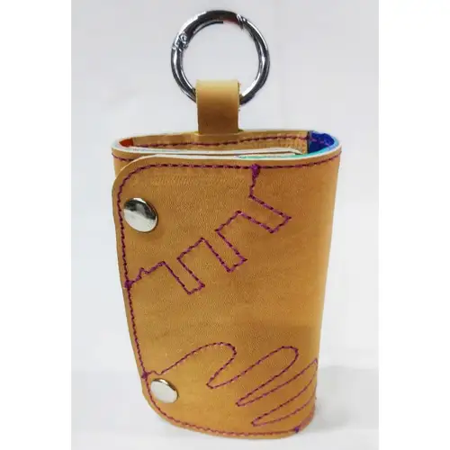 野球グローブの革製 手作り 三つ折りキーケースKPP No.161