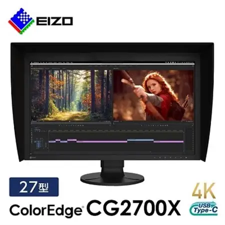 【国内生産】EIZO 27型4Kカラーマネージメント液晶モニター ColorEdge CG2700X_液晶 モニター パソコン pcモニター ゲーミングモニター USB Type-C_【1346451】