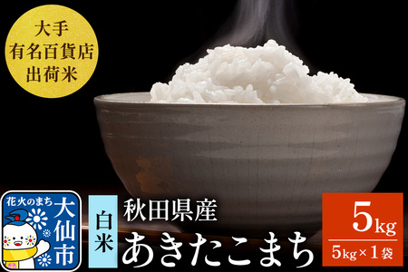 5kg（5kg×1袋）大手有名百貨店出荷米 あきたこまち【白米】令和7年産 米 お米