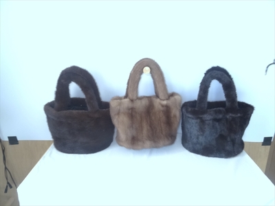 ミンクリアルファーBag 本物毛皮バッグ 〈丹波市〉 ファーバッグ 鞄