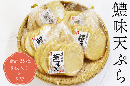 (10073)鱧味天ぷら5枚入り 天ぷら 練り物 合計25枚 5枚入り×5袋 長門市