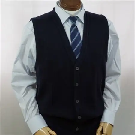 無地 メンズニット オープンベスト コン S寸 15220_装飾品・工芸品 男性・メンズ 洋服 _【1219162】