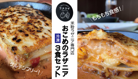(10080)米粉ラザニア ラザニア3食セット グルテンフリー 冷凍 3種類 ラザニア専門店 長門市